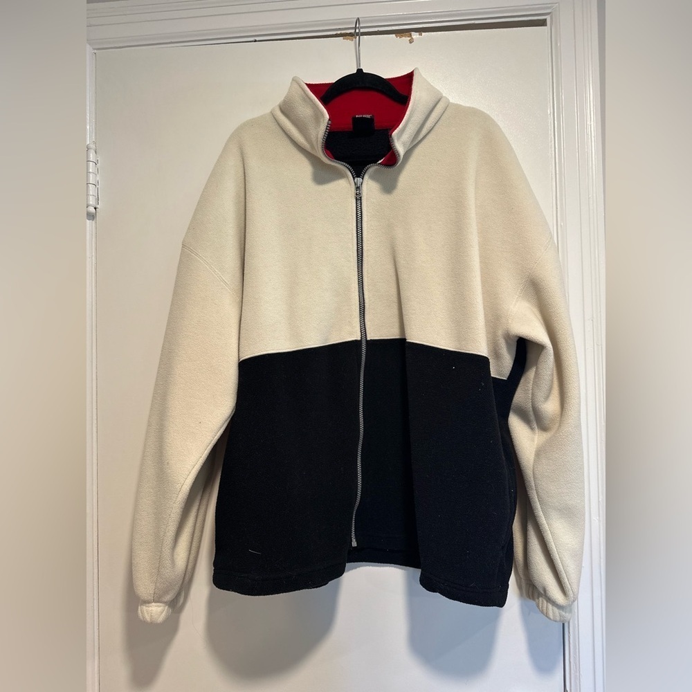 Vintage 90’s USA Olympic Men’s XL JCPenney  Black / White / Red Fleece full zip.